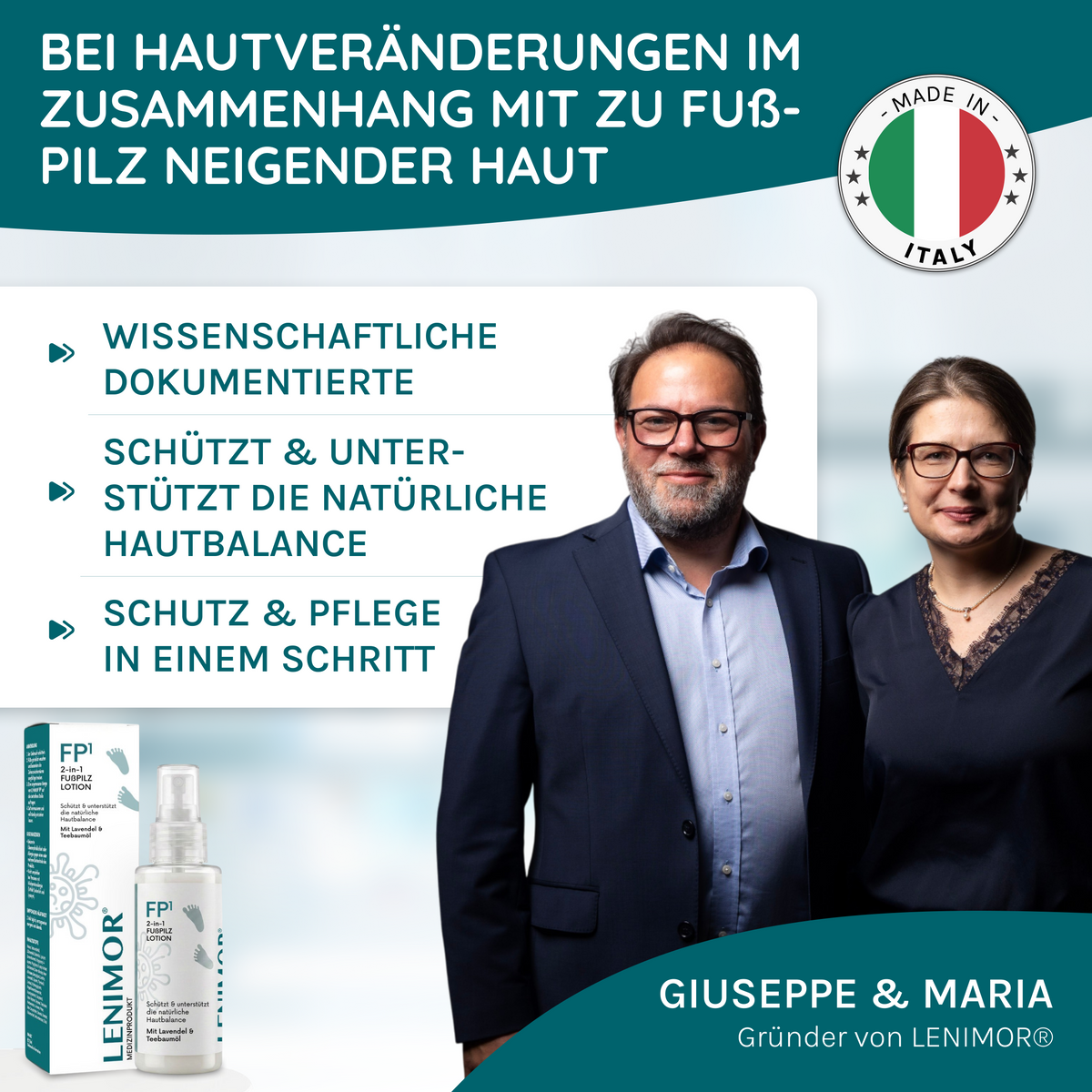 FUßPILZ Spray - Natürliche Formel mit Lavendel & Teebaumöl - 75ml