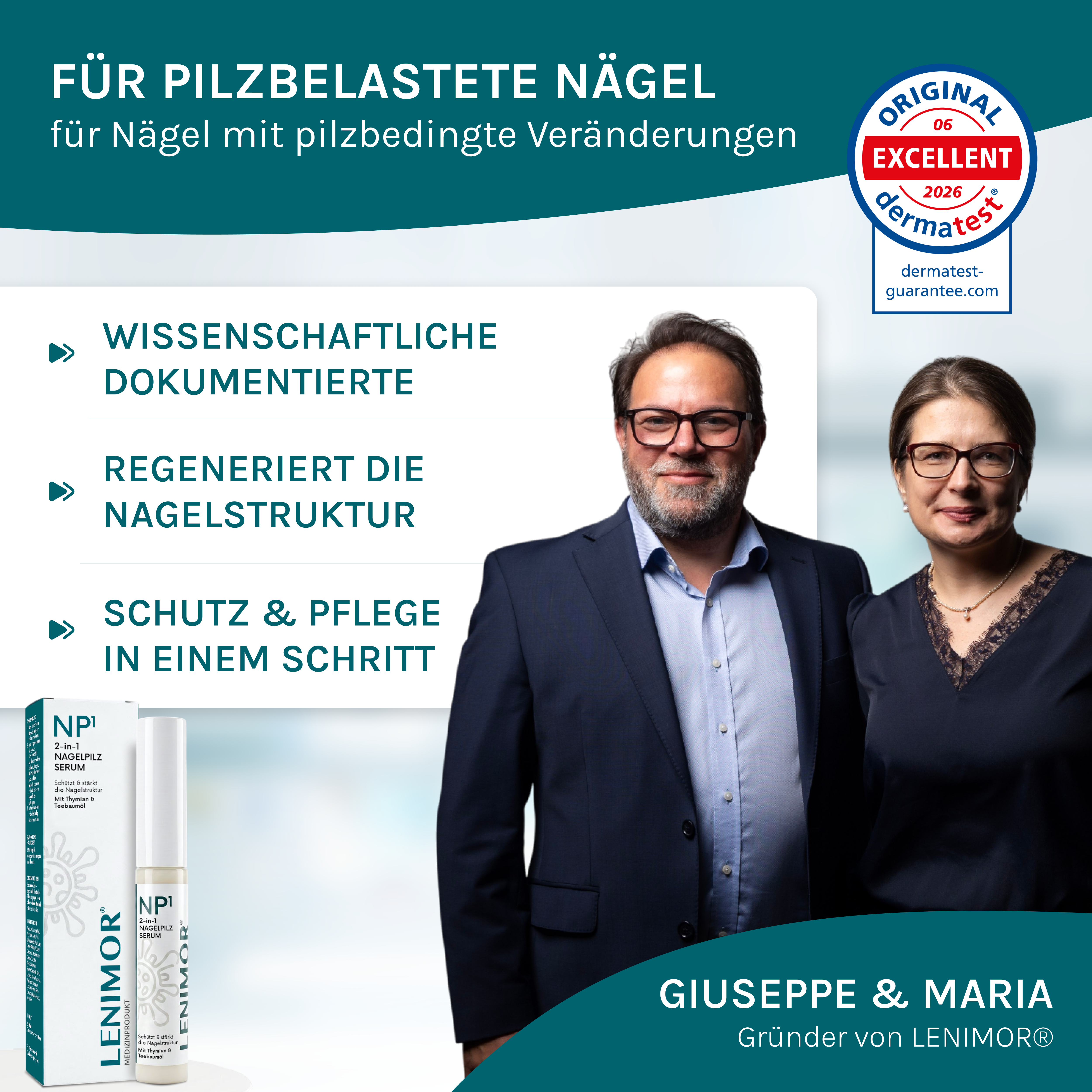 NAGELPILZ Serum - Natürliche Formel mit Teebaumöl & Vitamin E - 10ml