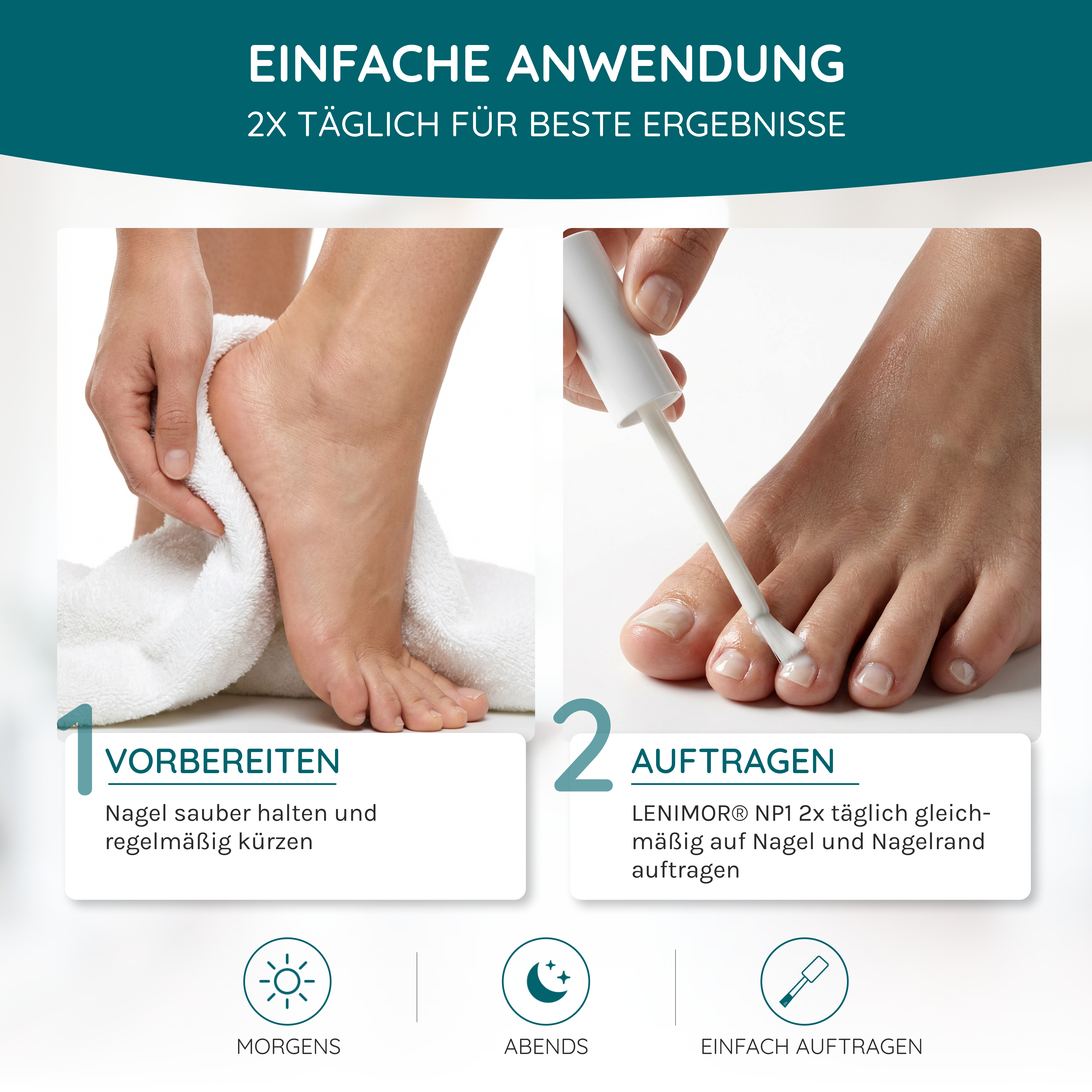 NAGELPILZ Serum - Natürliche Formel mit Teebaumöl & Vitamin E - 10ml
