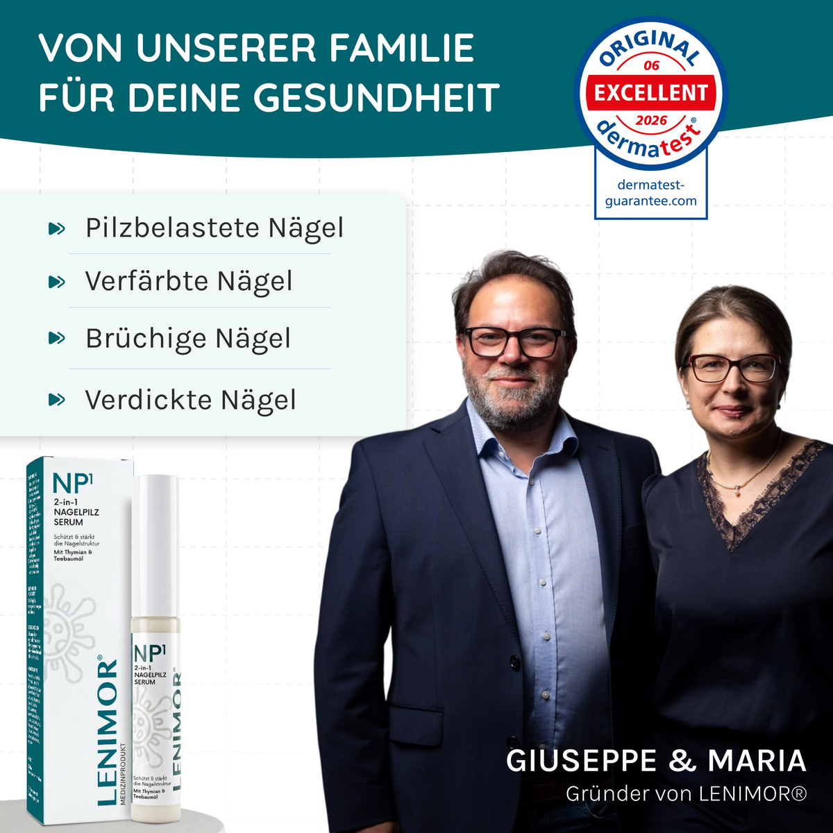 NAGELPILZ Serum - Natürliche Formel mit Teebaumöl & Vitamin E - 10ml