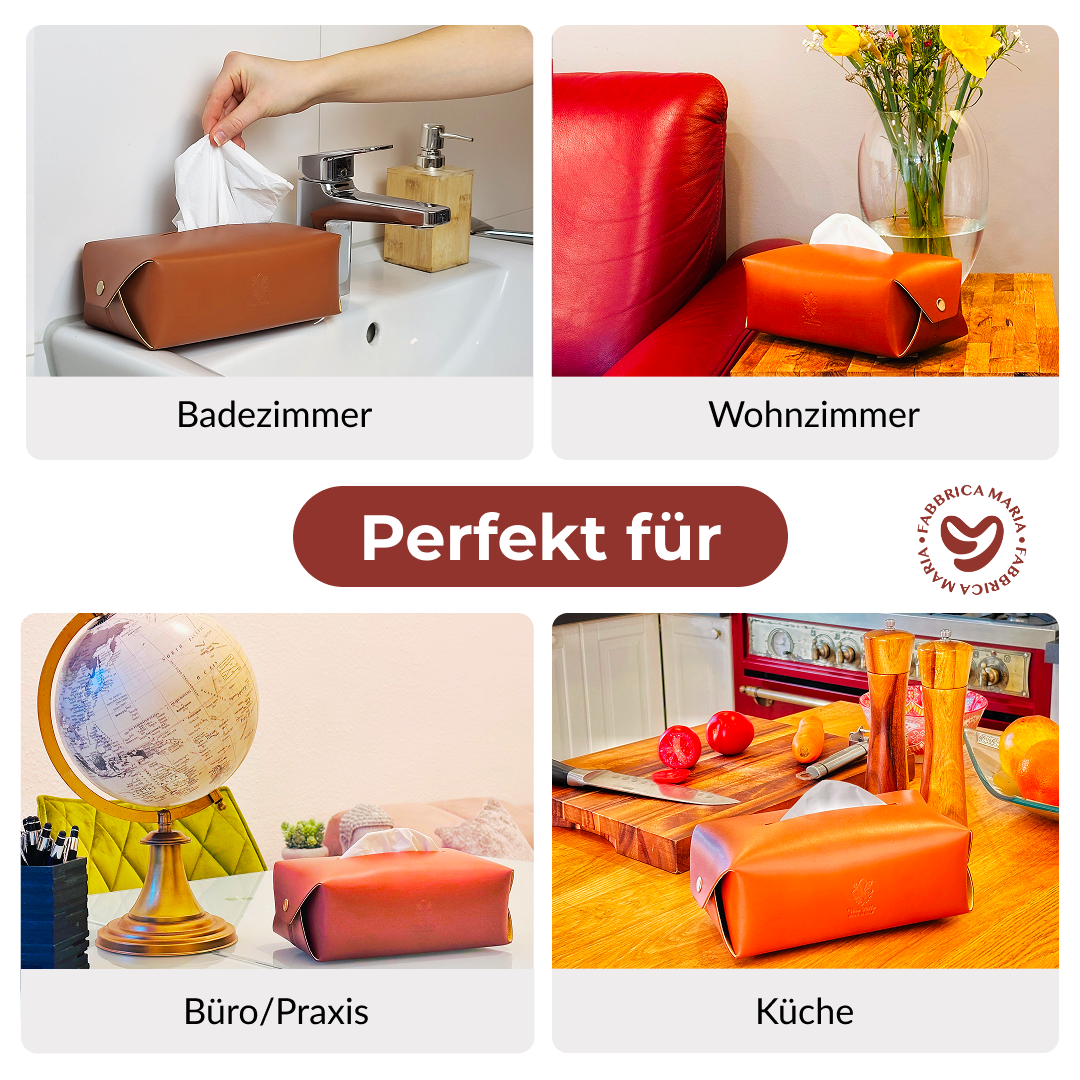 BellaPelle™️Luxus für deine Taschentücher - Box aus italienischem Leder