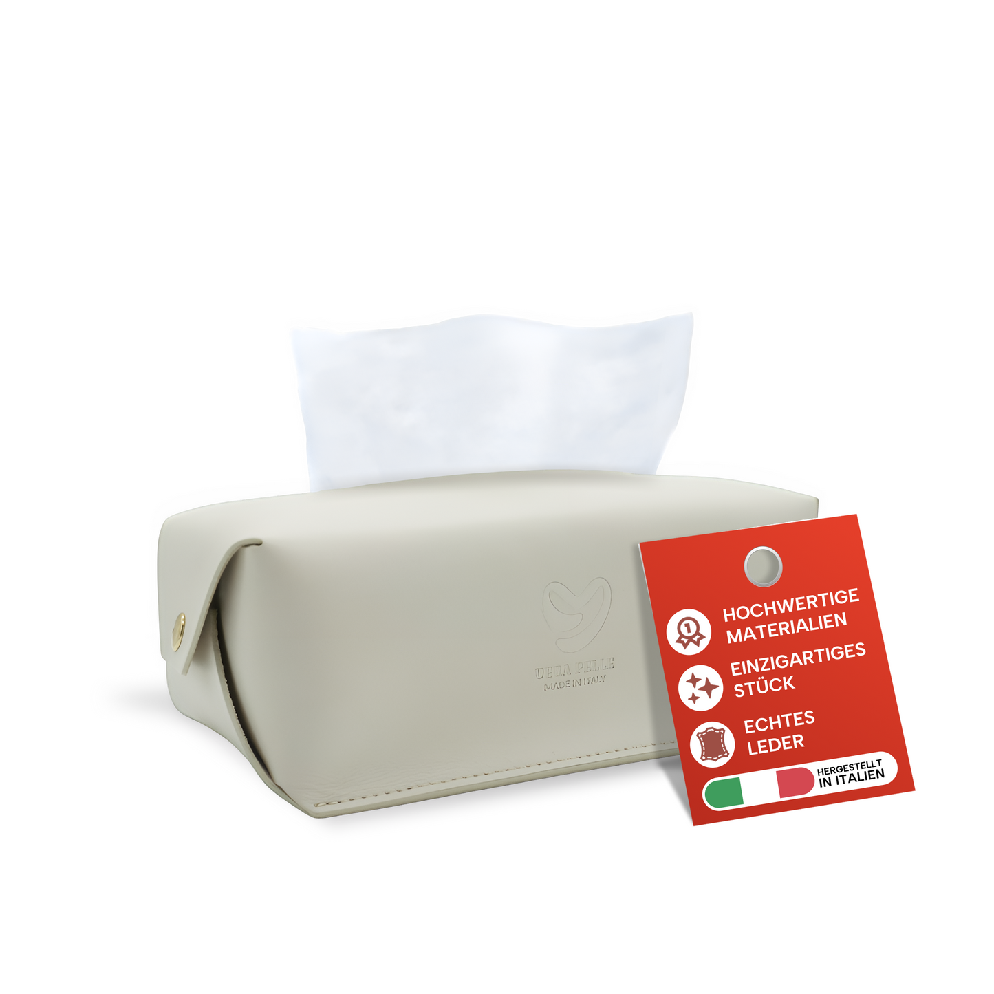 GIMARO™️Luxus für deine Taschentücher - Box aus italienischem Leder