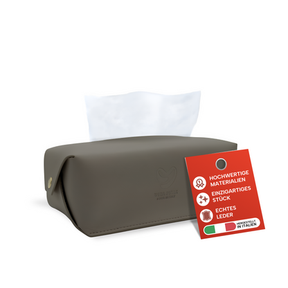 GIMARO™️Luxus für deine Taschentücher - Box aus italienischem Leder