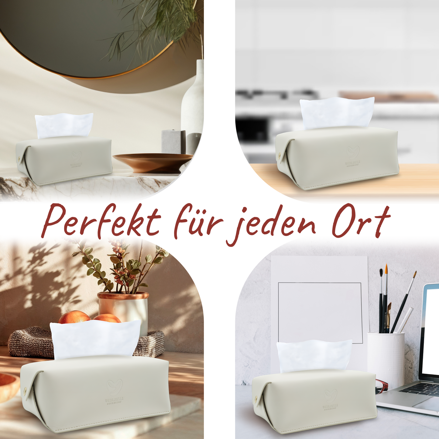 GIMARO™️Luxus für deine Taschentücher - Box aus italienischem Leder