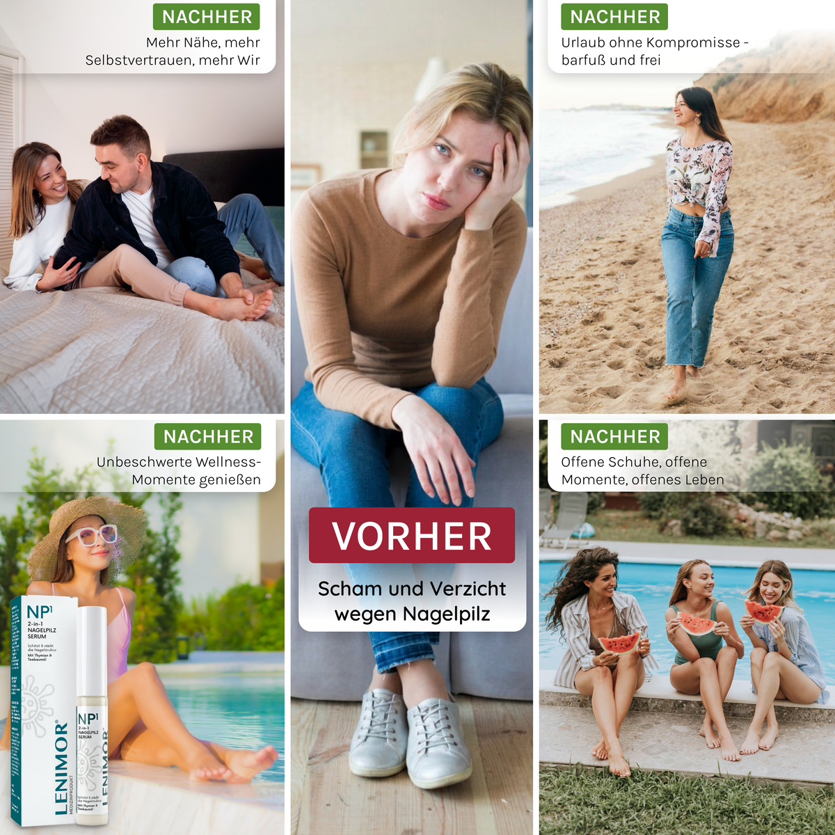 NAGELPILZ Serum - Natürliche Formel mit Teebaumöl & Vitamin E - 10ml