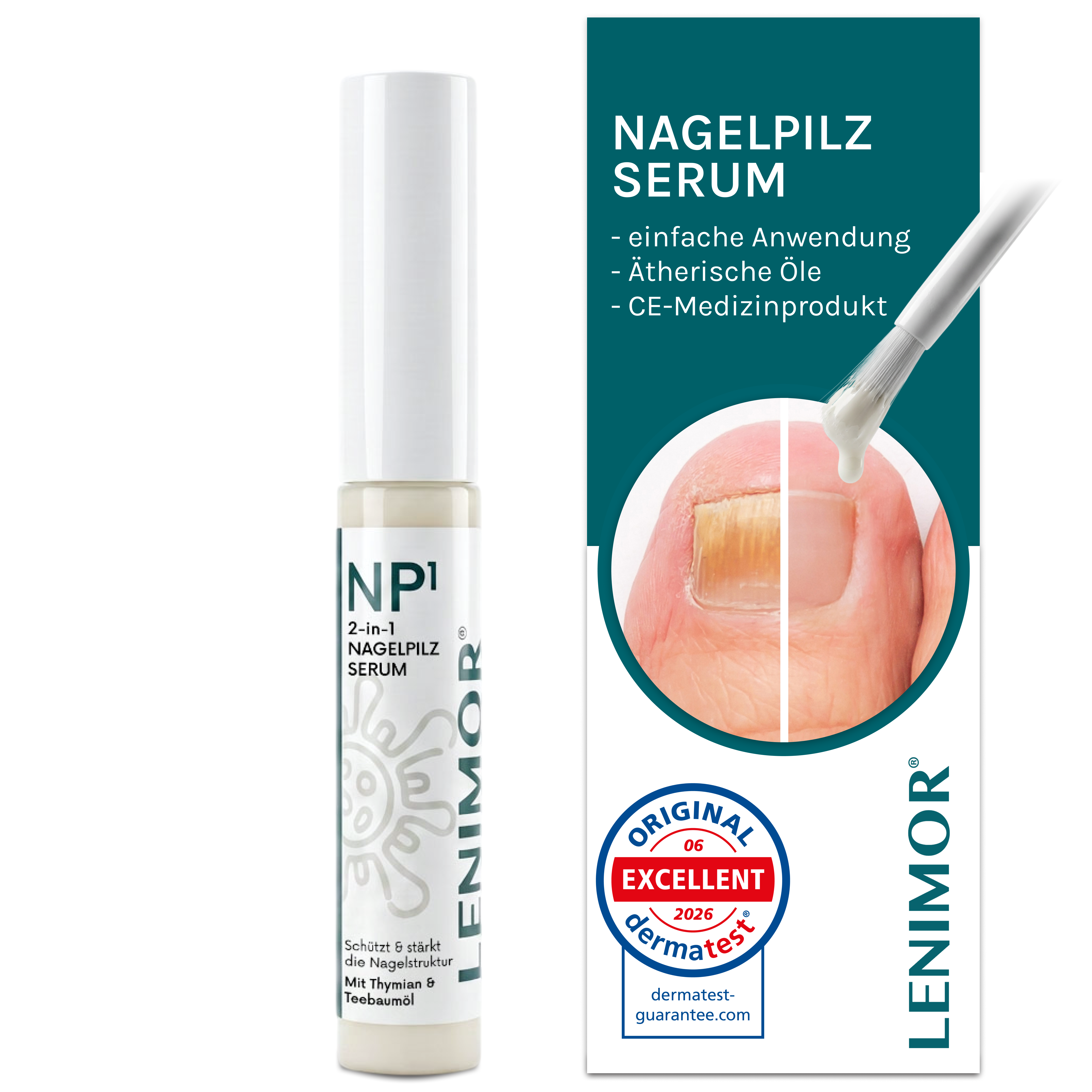NAGELPILZ Serum - Natürliche Formel mit Teebaumöl & Vitamin E - 10ml