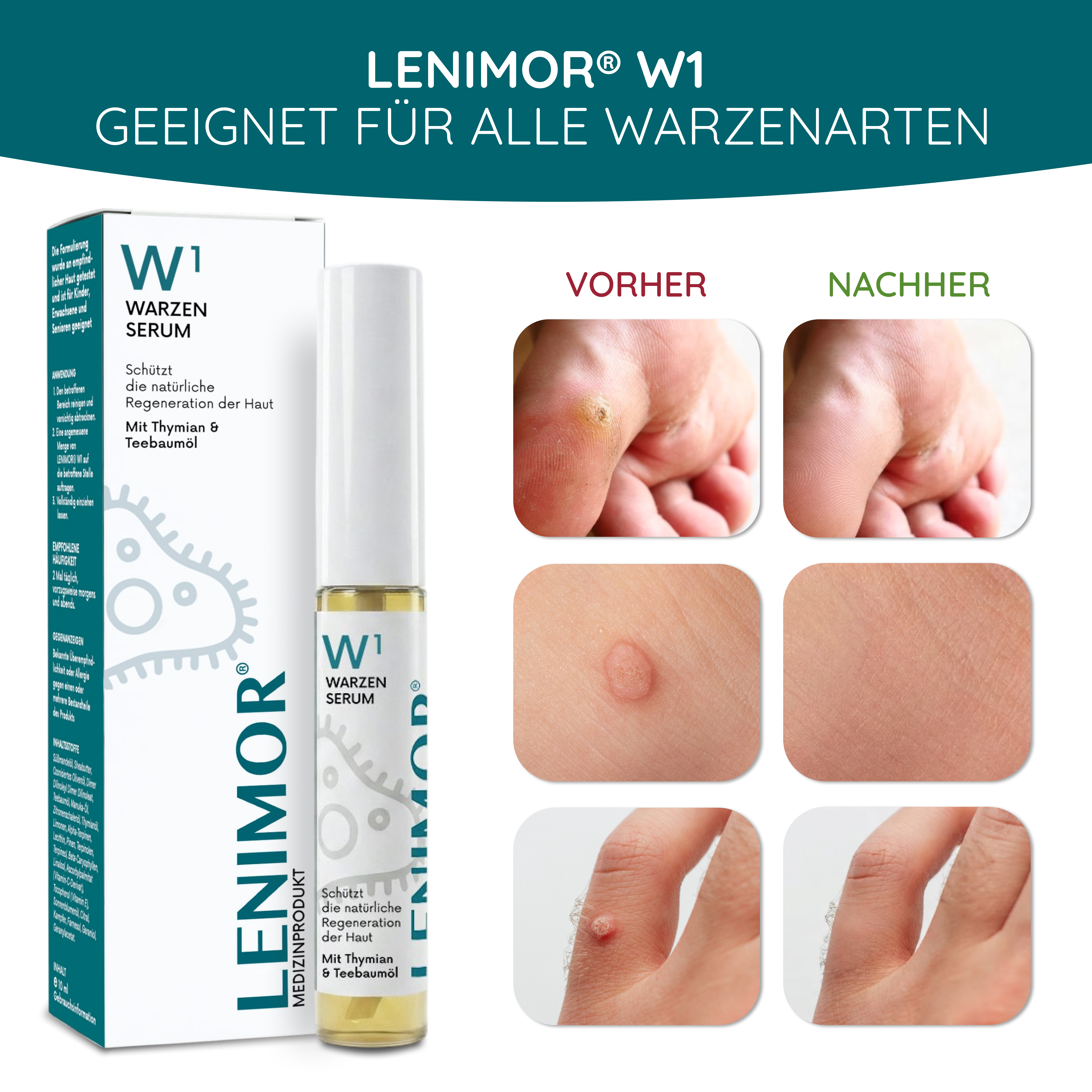 WARZEN Serum - Natürliche Formel mit Thymian & Teebaumöl - 10ml