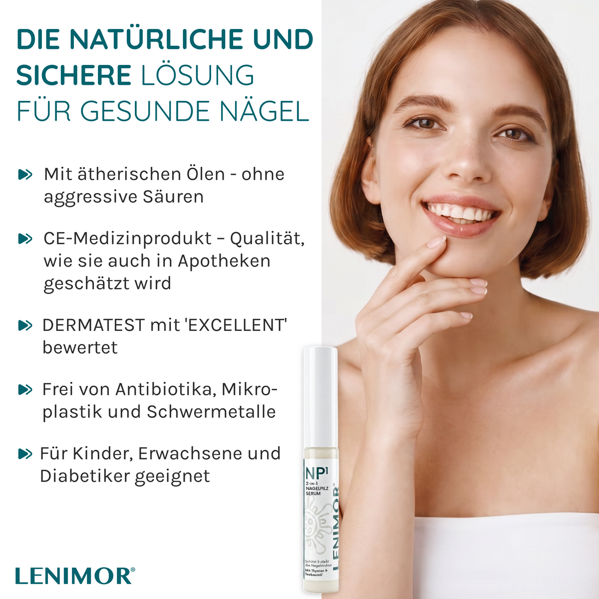 NAGELPILZ Serum - Natürliche Formel mit Teebaumöl & Vitamin E - 10ml