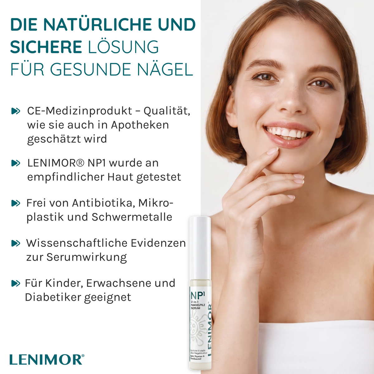 NAGELPILZ Serum - Natürliche Formel mit Teebaumöl & Vitamin E - 10ml