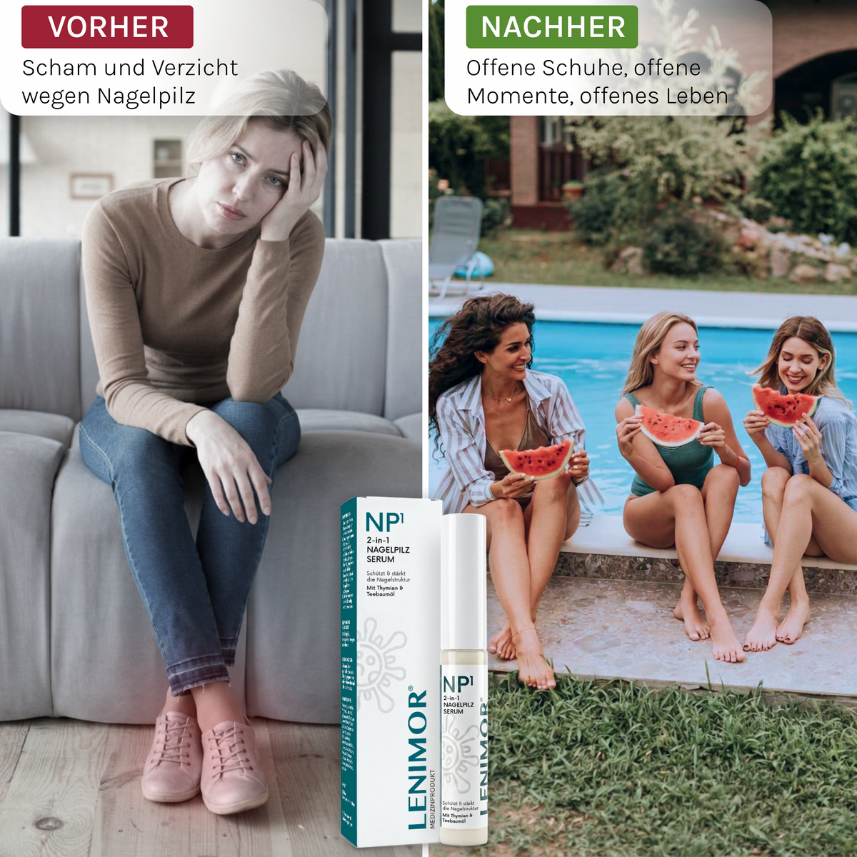 NAGELPILZ Serum - Natürliche Formel mit Teebaumöl & Vitamin E - 10ml