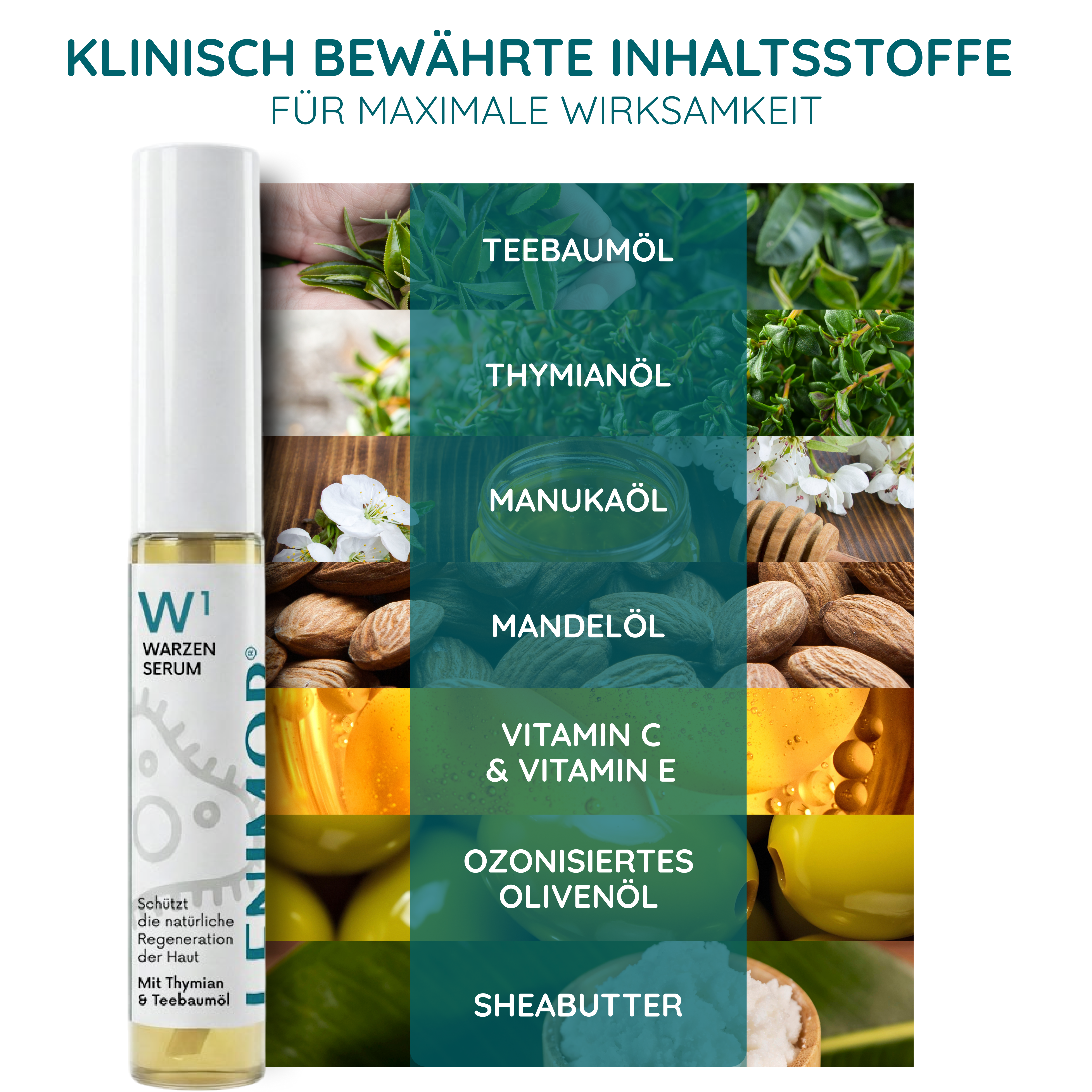 WARZEN Serum - Natürliche Formel mit Thymian & Teebaumöl - 10ml